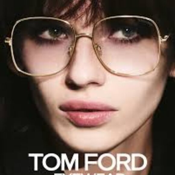 Tom Ford FT6048-B 030 Eyeglasses Deep Gold 59mm Square Frame, Blue Light Block - Picture 3 of 9